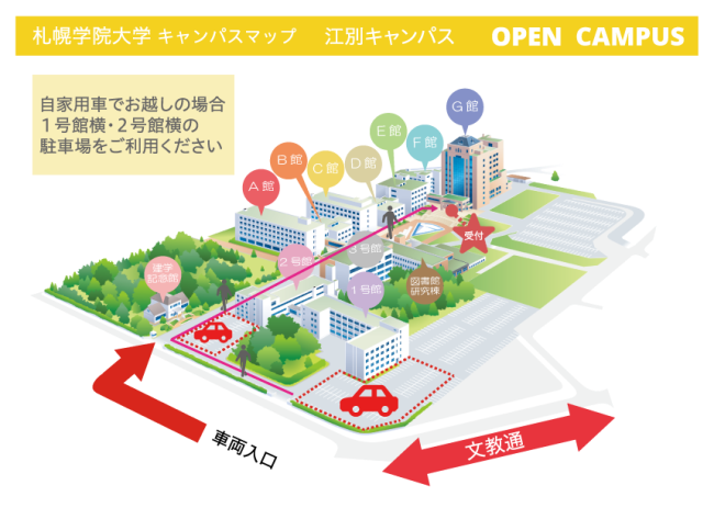 江別キャンパス駐車場