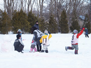 遊ベンで雪遊び＆入浴剤作り