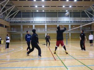 バレーボールの試合中！
