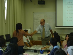 本日のメインイベント、ヒンクルマン先生のミニ講義！