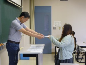 山添学科長からの激励