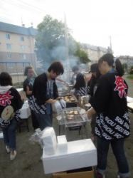 焼き鳥・焼きホタテチーム！