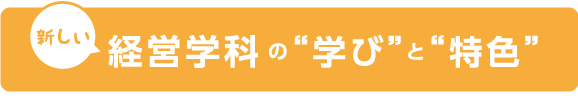 新しい経営学科の学びと特色